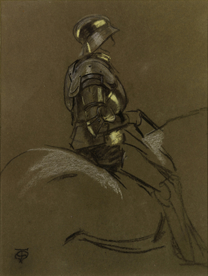 Study for The Passing of War, 1911 (chalk on paper)