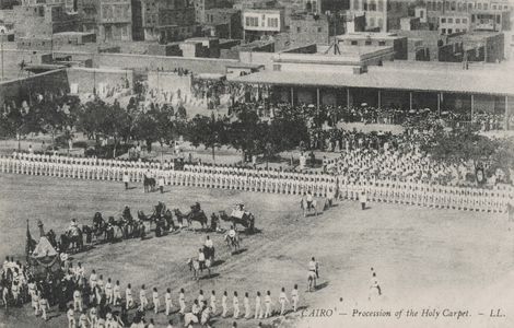 Cairo, Procession of the Holy Carpet (b/w photo)