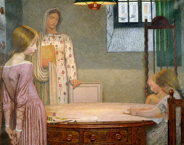 A Winter's Evening (oil on canvas)