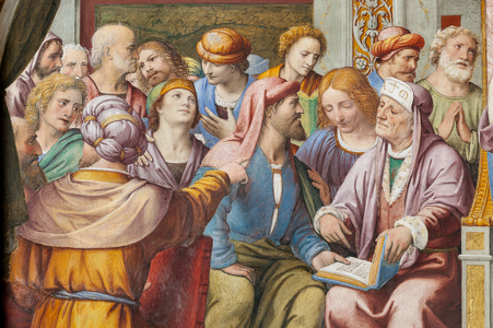 Detail of Jesus among the Doctors (fresco)