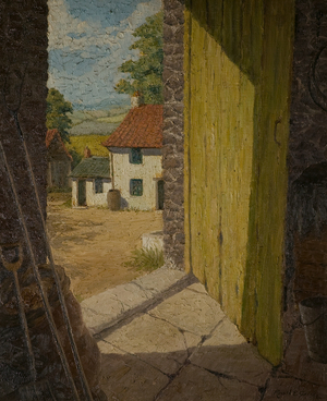A Barn Door, 1942 (oil on canvas)