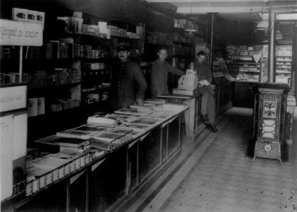 Soldiers in a Store, 1916 (b/w photo)