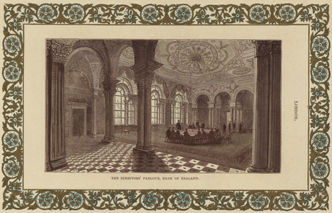 The Directors' Parlour in the Bank of England (colour engraving)