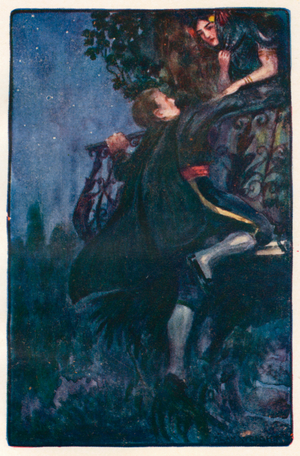 Longfellow's poem: The Spanish Student (colour litho)