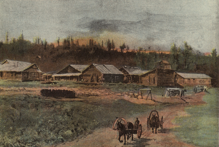 Gold Mining Camp, Siberia (colour photo)