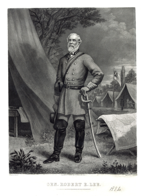 Gen. Robert E. Lee, Full-Length Portrait in Uniform, Engraving by J.C. MacRae after a photograph by Mathew B. Brady, Published by Thomas Kelly, 1867 (print)