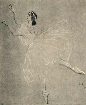 Anna Pavlova in  ballet Les sylphides by F. Chopin.