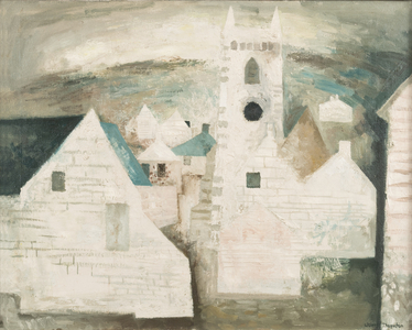 The Village, 1956-57 (oil on canvas)