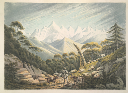 No.12'. 'View of part of the Himalaya or Snowy Range from Kalee Mundee Pass'.