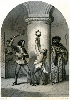 The torture of the children of the Duc de Nemours, 1844 (engraving)
