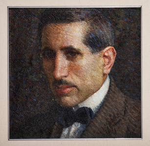 Self Portrait (oil on canvas applied on paper)