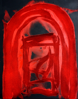 Doorway to Secrets, 2018 (sand and acrylic on canvas)