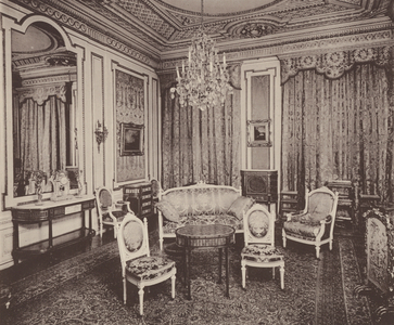 Lady Rothschild's Boudoir, 148 Piccadilly, London (b/w photo)
