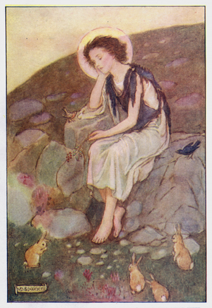 Saint Cuthbert (colour litho)
