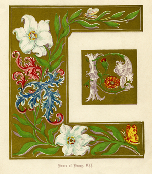 Illuminated letter P