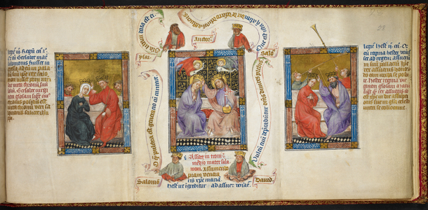 The crowning of Bathsheba; the Coronation of the Virgin; the Coronation of Esther.