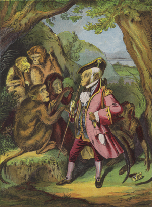 The Conceited Monkey (chromolitho)