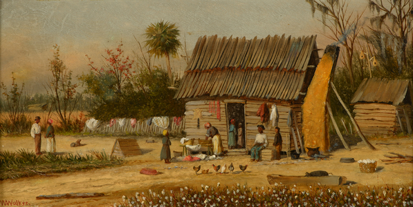 Wash Day, c.1890 (oil on academy board)