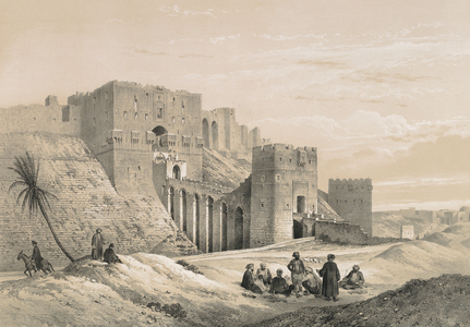 The Citadel of Aleppo, 1843 (Lithograph)
