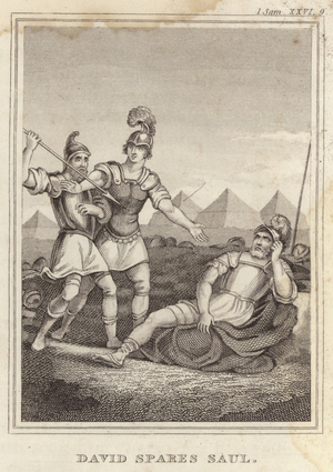 David Spares Saul (engraving)