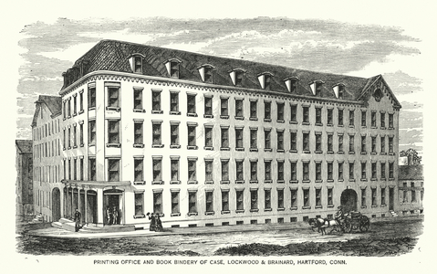 Printing Office and Book Bindery of Case, Lockwood and Brainard, Hartford, Connecticut (engraving)