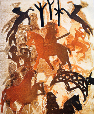 Symbols and Runes, 2000 (monoprint)