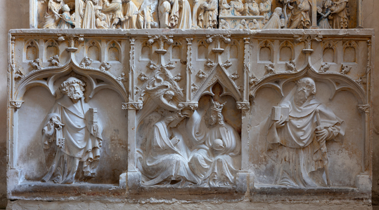 Eglise Saint-Etienne, Vignory, France. Altarpiece (stone)