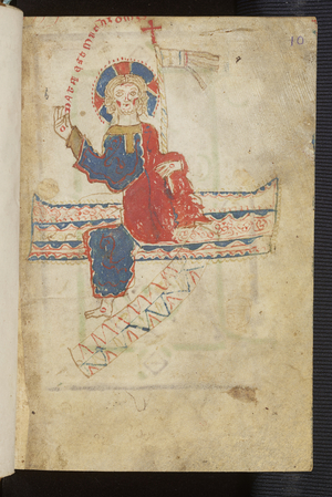 Christ rising from the tomb, 13th century (illumination)