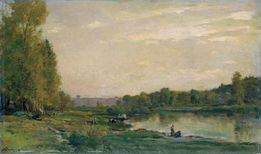 Landscape on the Oise, 1872 (oil on panel)