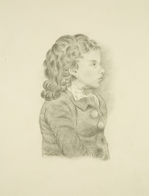 Supposed Portrait of Chatterton, 1822 (pencil on paper)