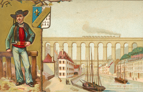 Morlaix, Brittany (chromolitho)