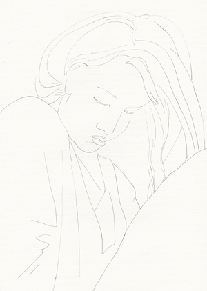 Half Sleep I, 2020 (ink on paper)