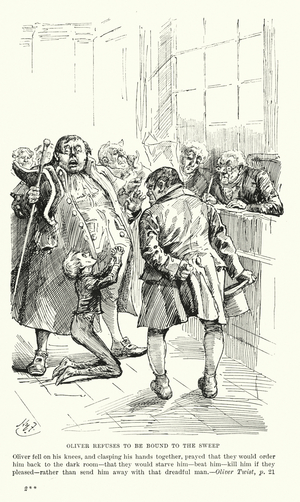Illustration for Oliver Twist by Charles Dickens (litho)