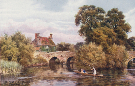 The Trout Inn, Godstow (colour litho)
