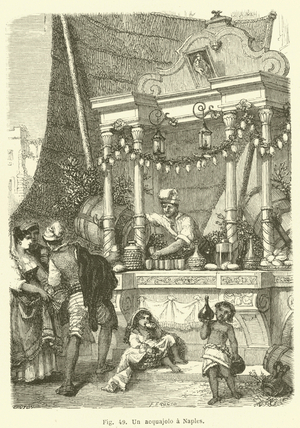 Un acquajolo a Naples (engraving)