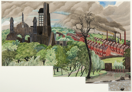 Millworkers Landscape II, c.1921 (w/c on paper)