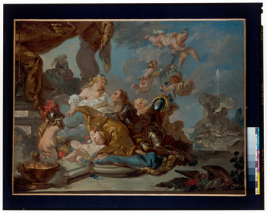 Rinaldo and Armida, 18th century (oil on canvas)