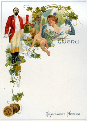Menu decorated with surround