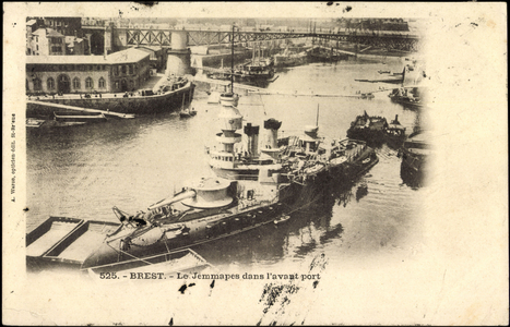 French warship Le Jemmapes, Brest, Port