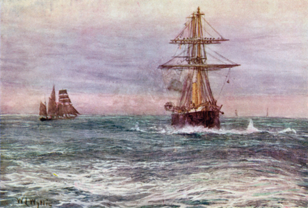 The old "Invincible", 1872 (colour litho)