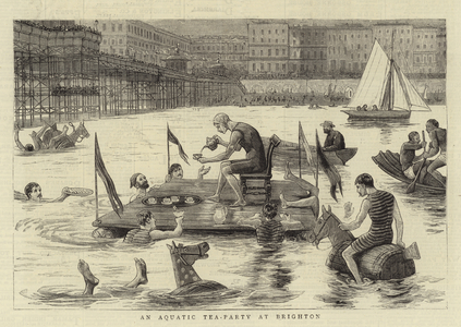 An Aquatic Tea-Party at Brighton (engraving)