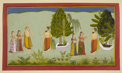 King Sagara is granted a boon, 1712 (miniature)