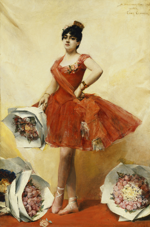 The Ballet Dancer, (oil on canvas)