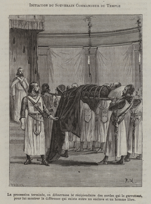Initiation of a Commander of the Temple (engraving)