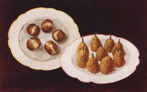 Apricots "a la Colbert"; Rice Croquettes "a la Fructidor" (print)