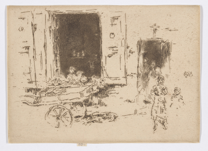 The Barrow- Quartier des Marolles, Brussels, 1887 (etching; ink on paper)