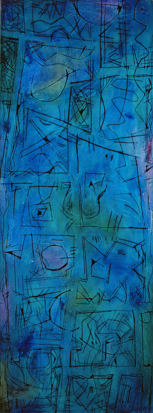 Moon Door, 1986 (oil on panel)