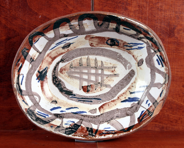 Earthenware Oval Bowl, early 1960s (glazed ceramic)