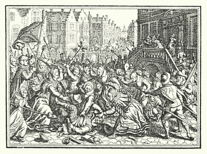 The Women's Revolt of Delft, 1616 (engraving)