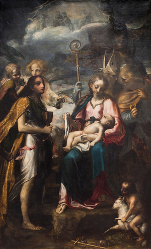 The Virgin and Child and the Mystery of the Passion, 1588 (oil on canvas)